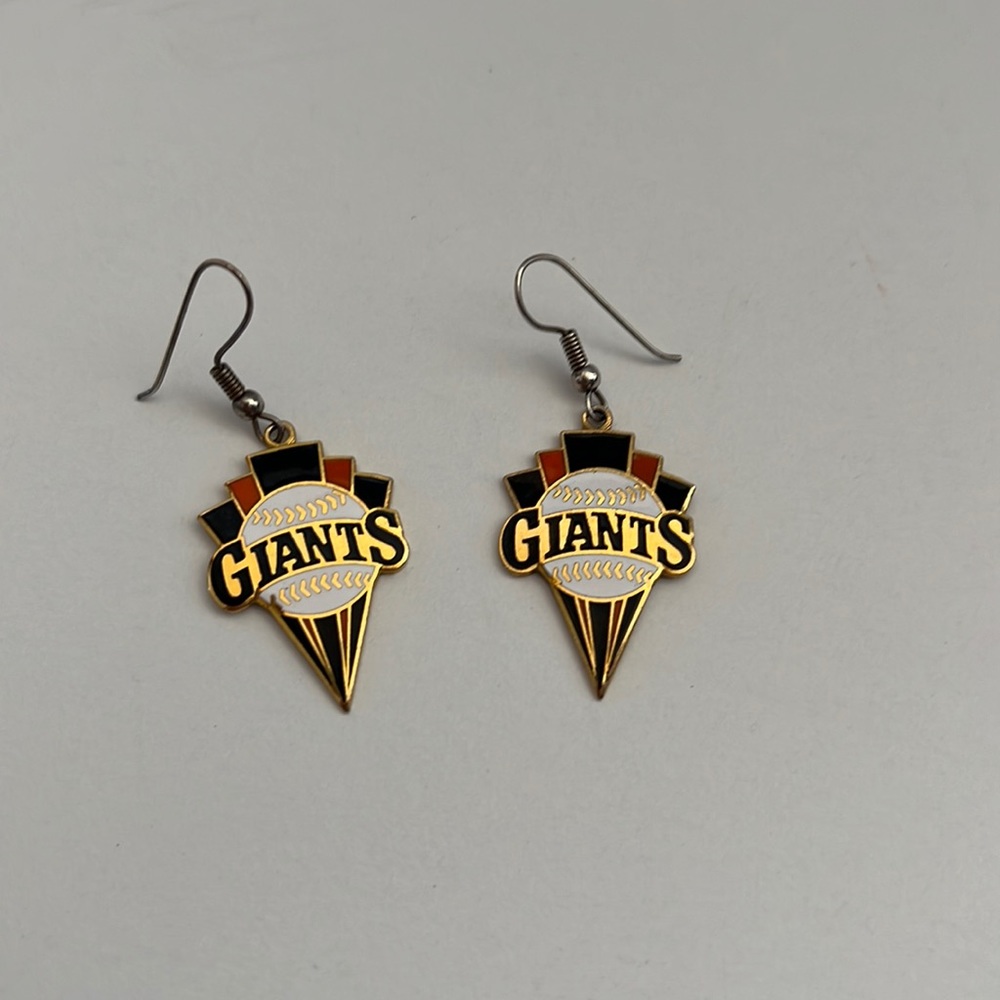 Beautiful Rare Vintage Giants Earrings, Peter David MLBP 1990